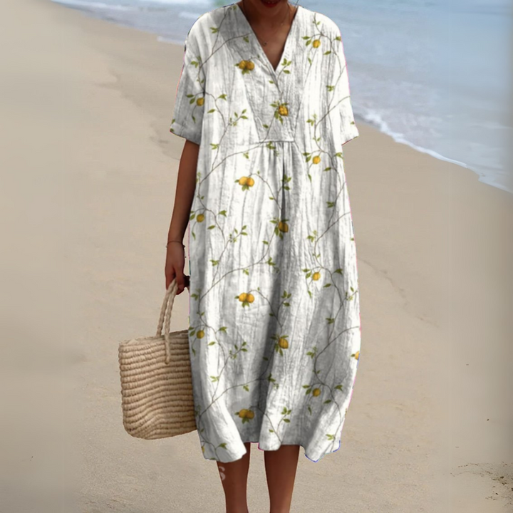 Figurflatterande bomullsklänning