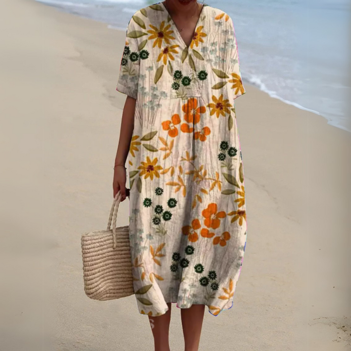 Figurflatterande bomullsklänning