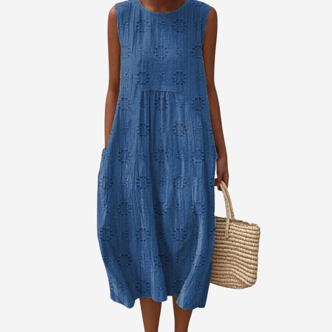 Sommarklänning med blommigt tryck