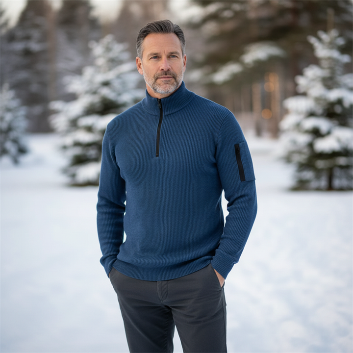 Elias™ Långärmad Pikétröja med Zip