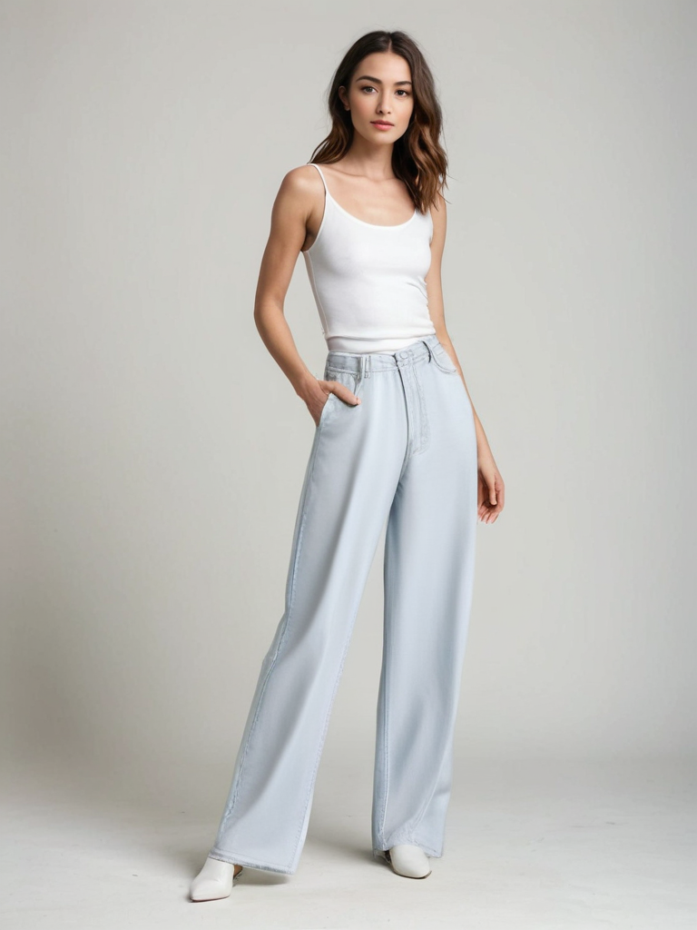 Utställda Jeans Blå Glaciär