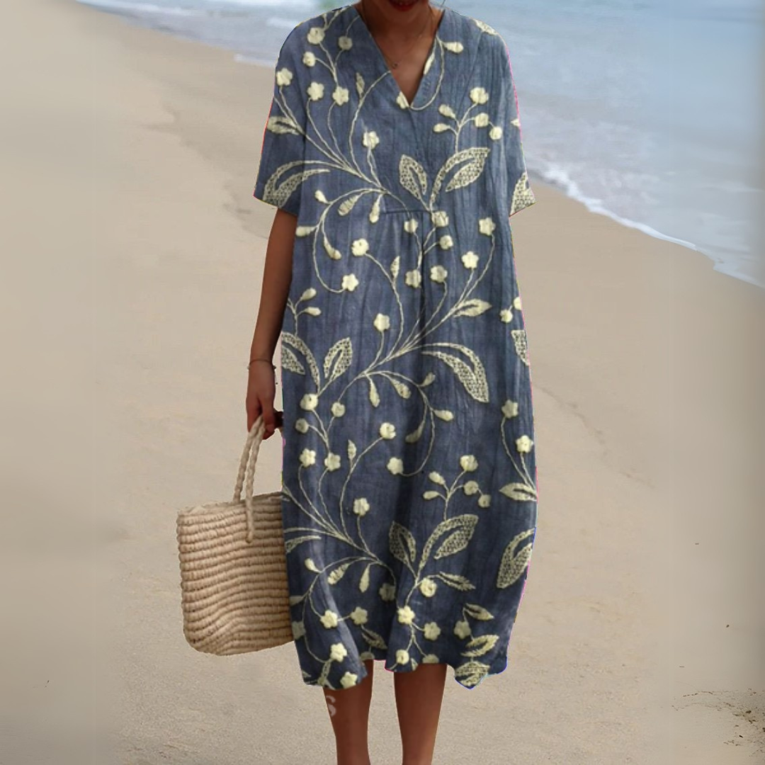 Figurflatterande bomullsklänning