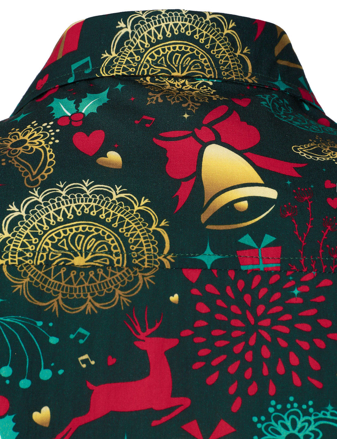 Herre Jule Rensdyr Ferie Bomulds Langærmet Skjorte