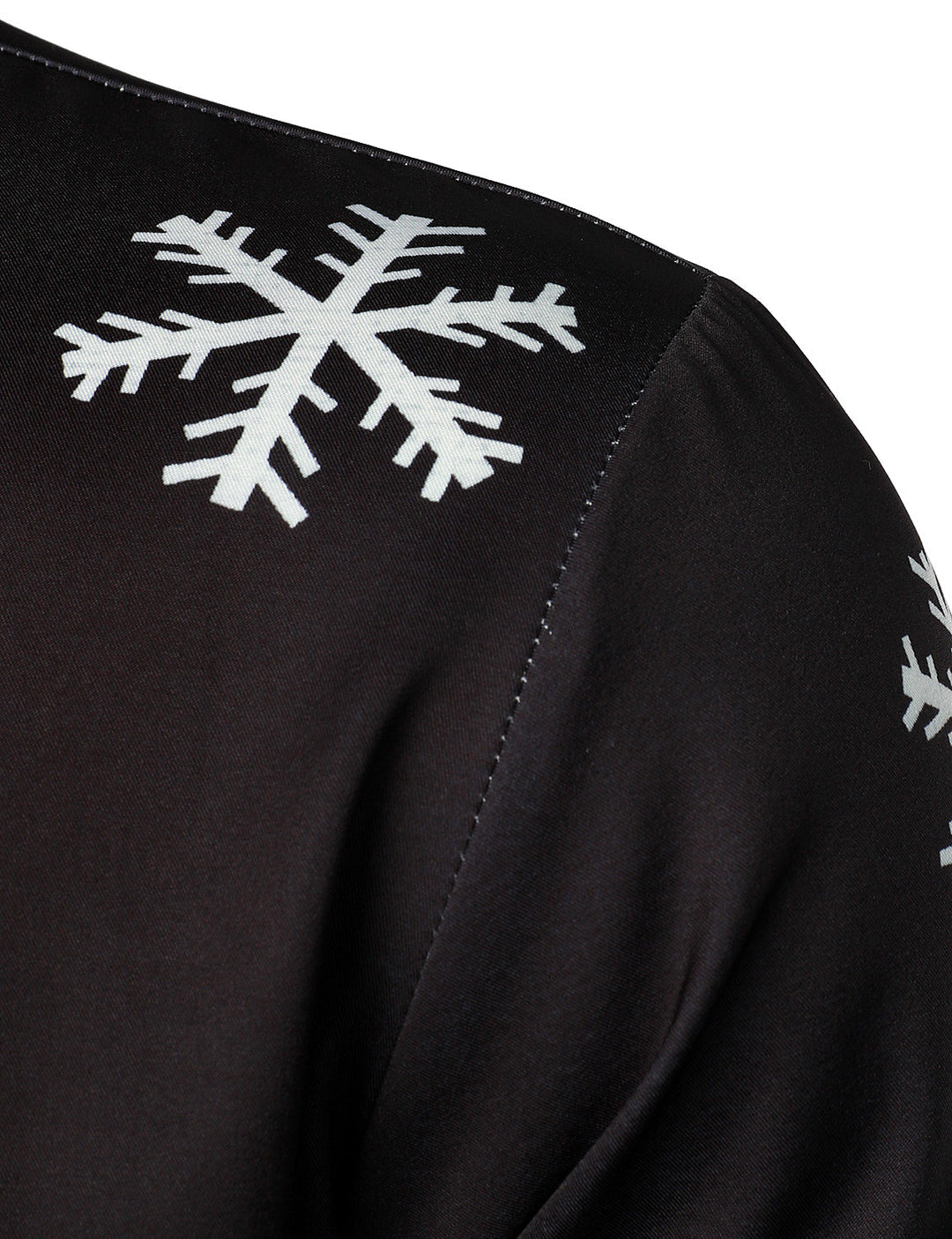 Herre Julemand Knap-Up Svart Rolig Långärmad Skjorta