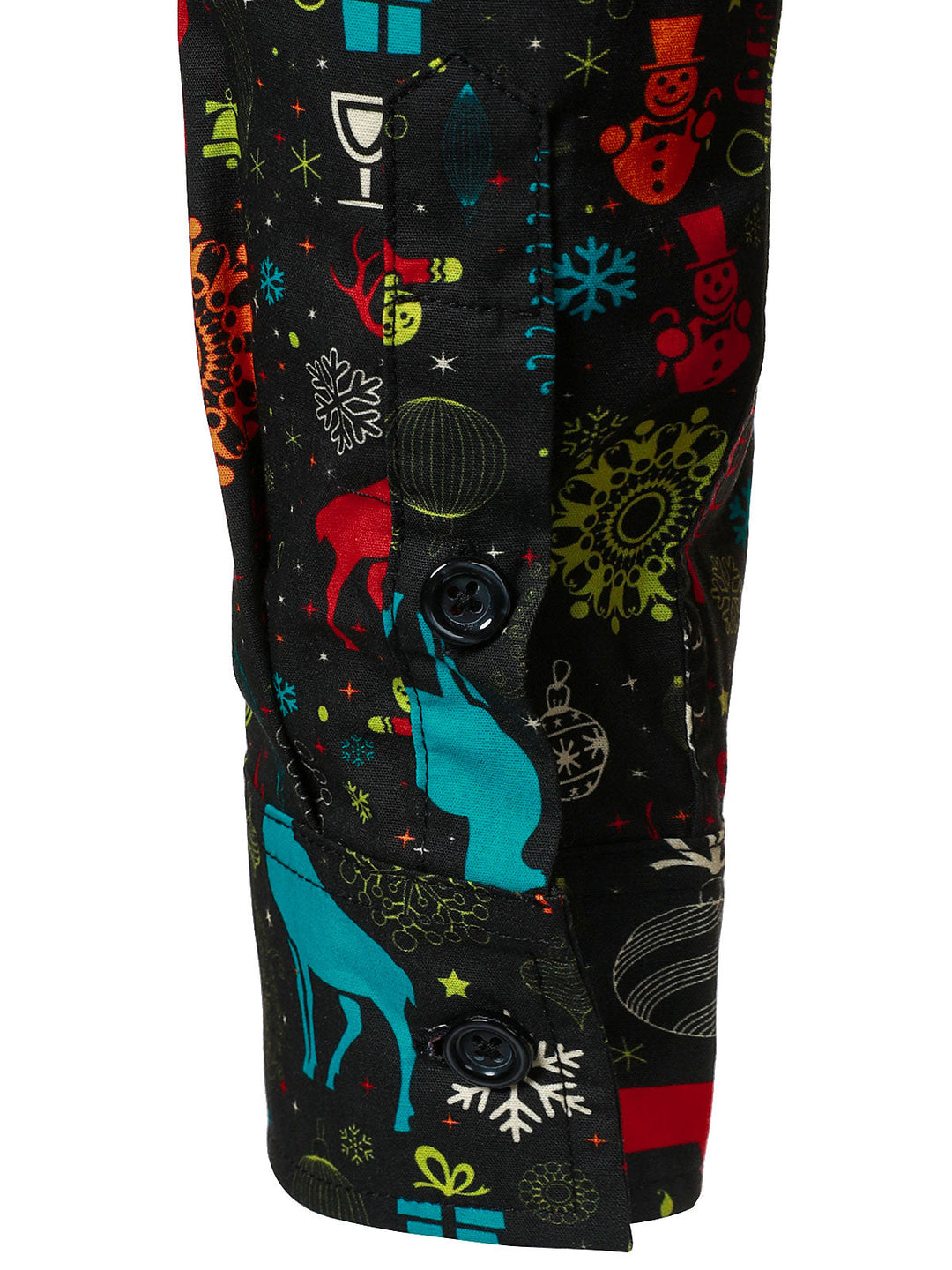 Mäns Roliga Jul Ren Snöflinga Långärmad Skjorta