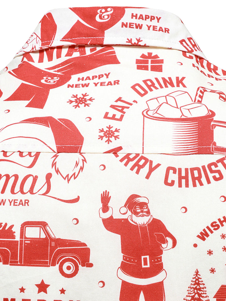 Herrarnas jultröja i beige med rolig vintage-design och långa ärmar