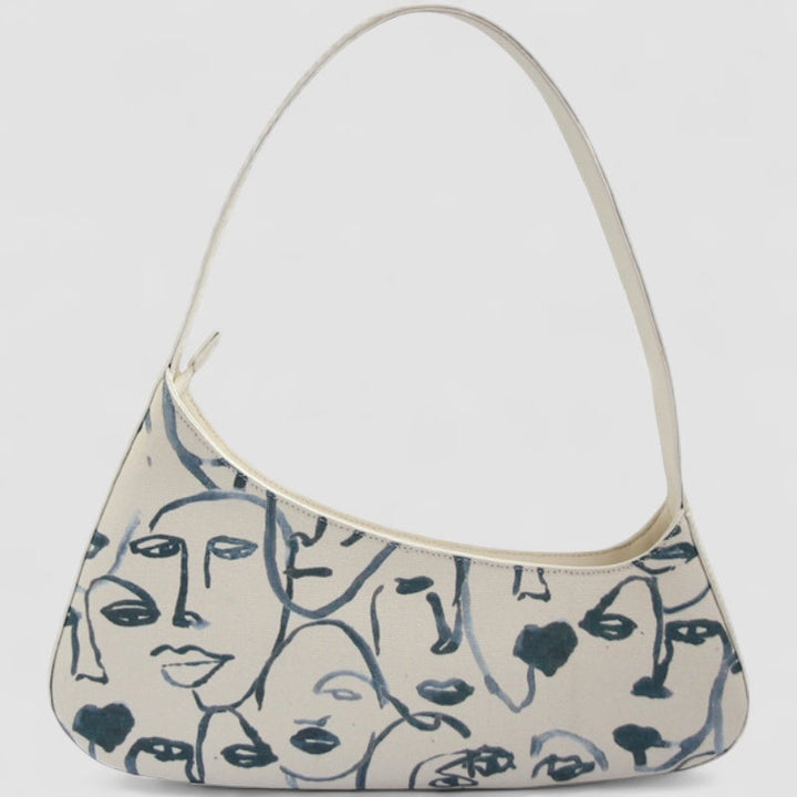 Axelväska i abstrakt tyg