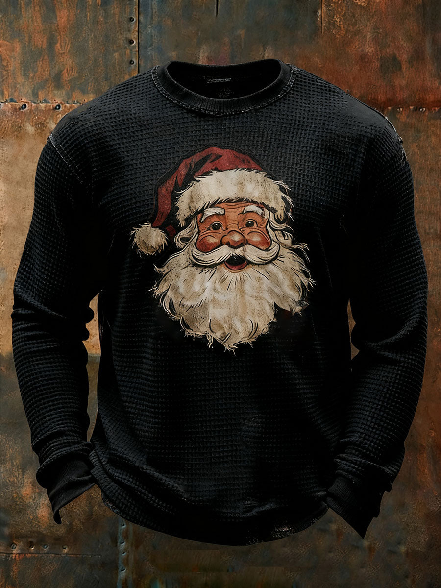 Mäns tryckt Santa Claus avslappnad T-shirt