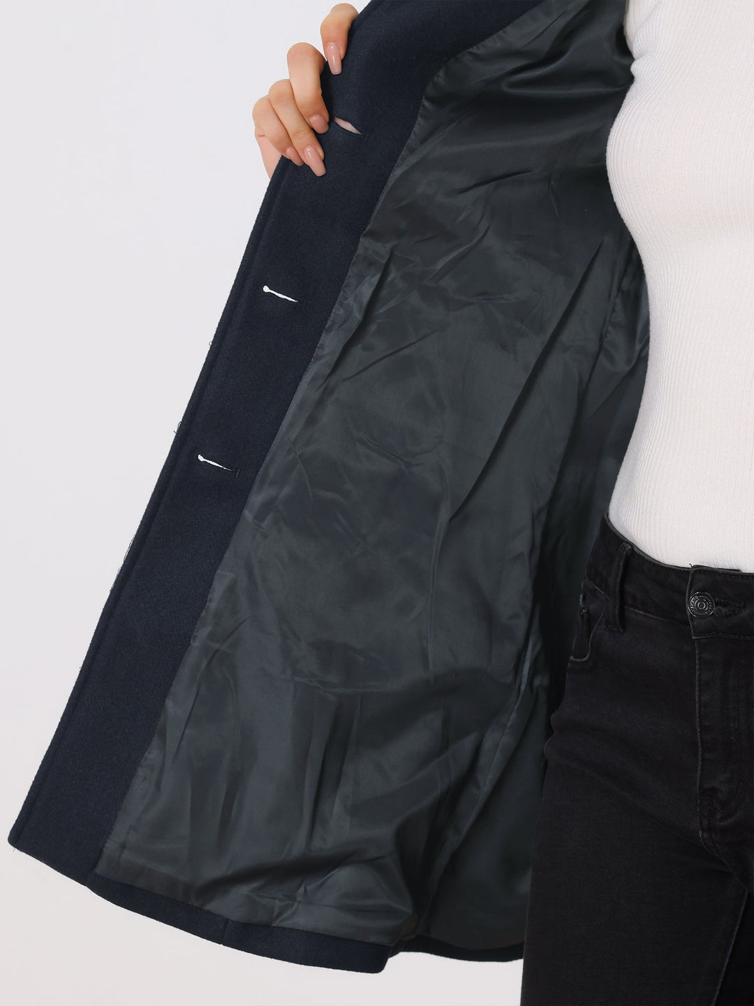 Birgitta | Dam vinterkappa med en knapp